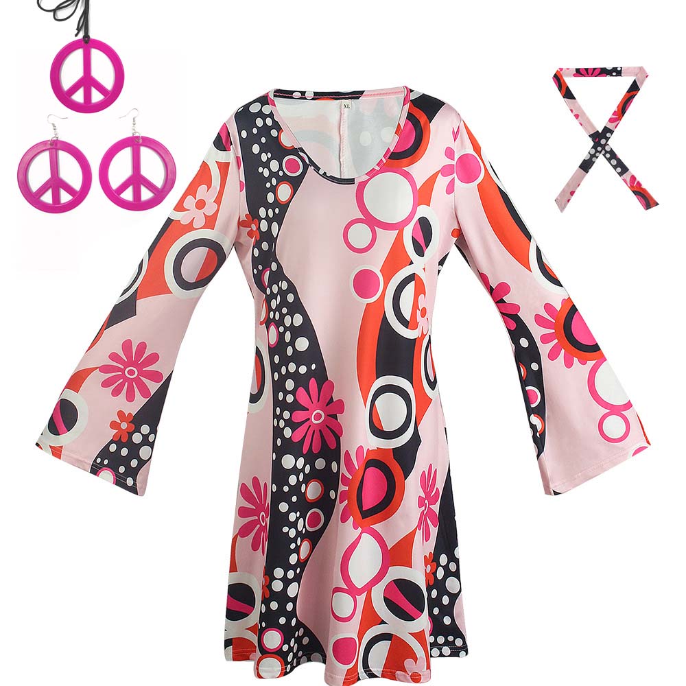 Women'S Accessories In The 70S - Halloween Retro 60er 70er Disco-Outfit Hippie-Kostüm