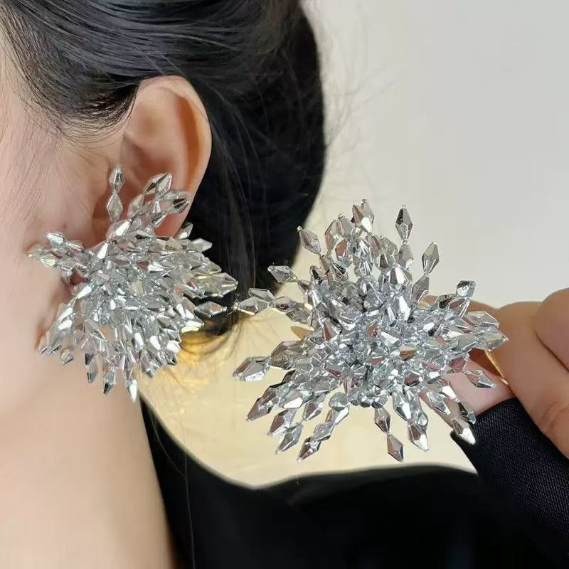 Women Accessories In Amazon - Neue Amazon Europa & Amerika Metall-Feuerwerk-Ohrringe