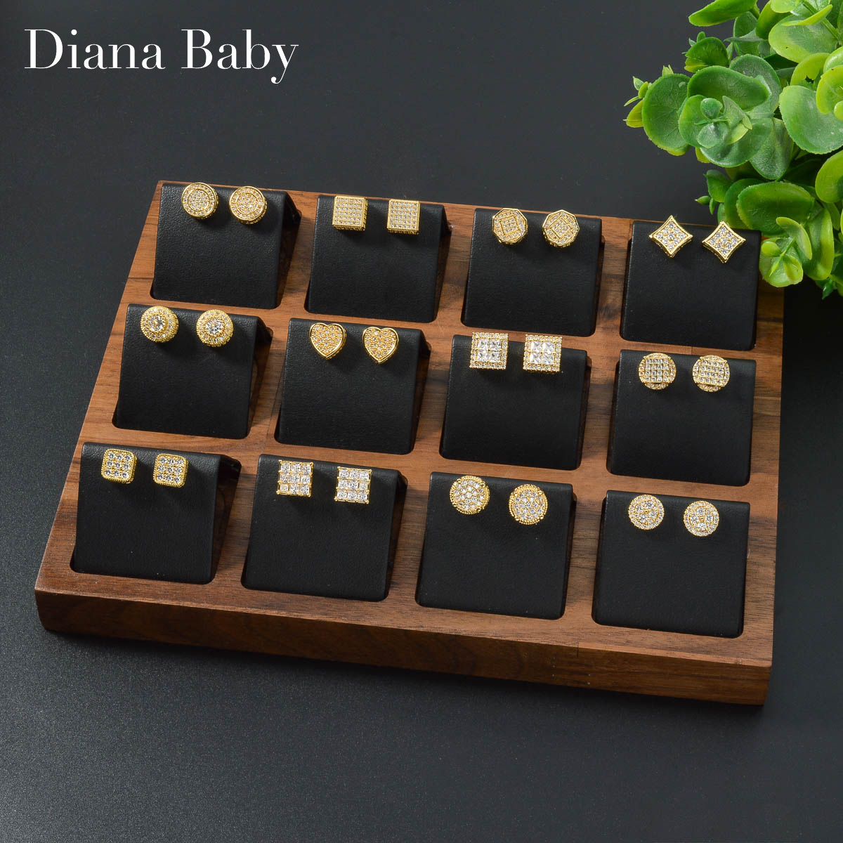 Women Accessories Dubai - Diana Baby Goldfarbene Ohrringe Brautaccessoires Hochwertiger