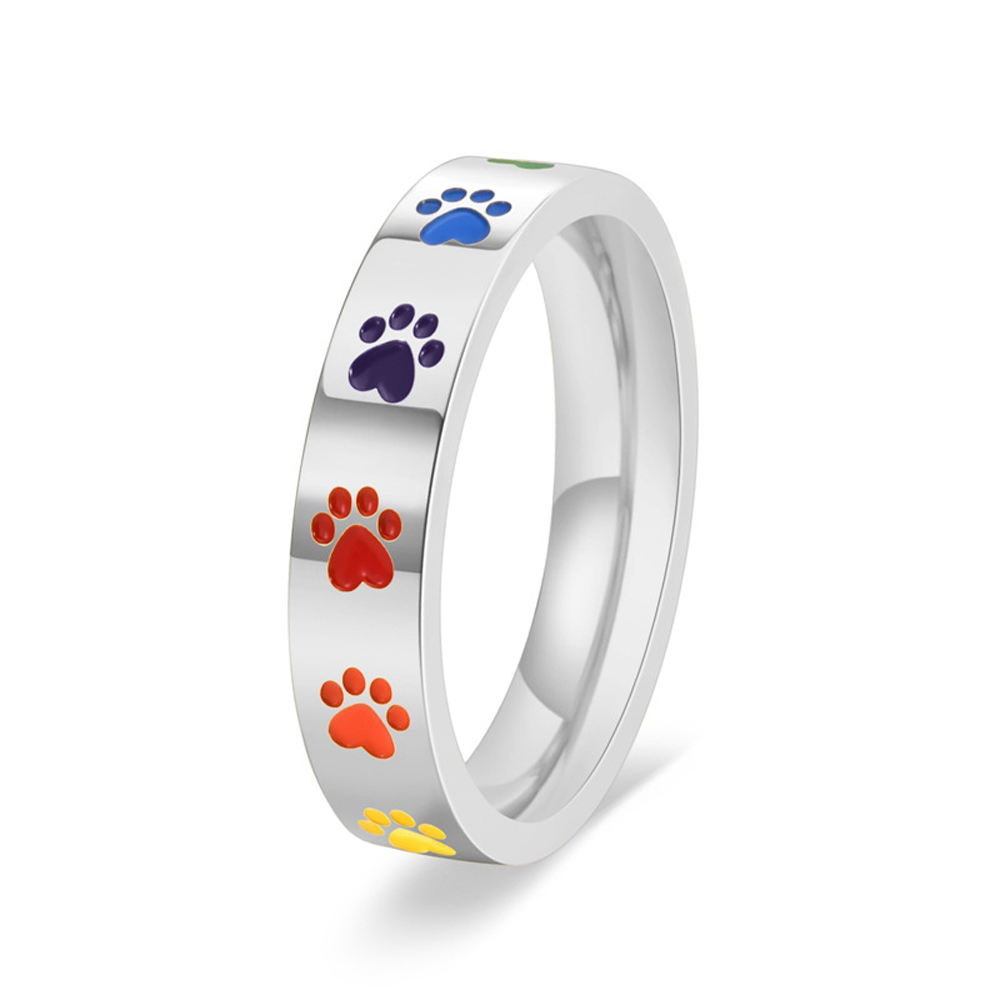 Women'S Accessories Rainbow Shops - Süßer Regenbogen-Hund-Druck-Ring für Damen-Accessoires, frischer Akademie-Stil,