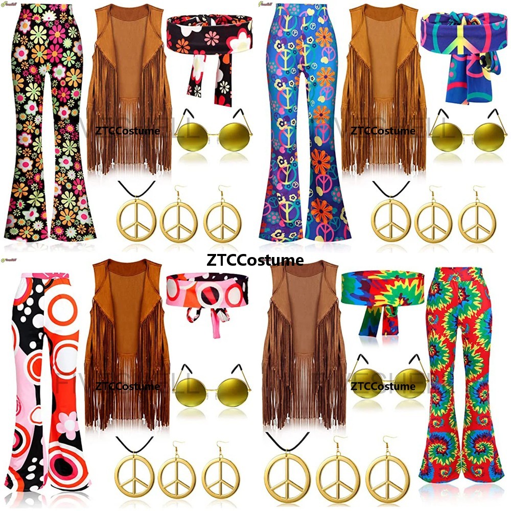 Women'S Accessories In The 70S - Hippie-Kostüm für Damen, 60er 70er Jahre