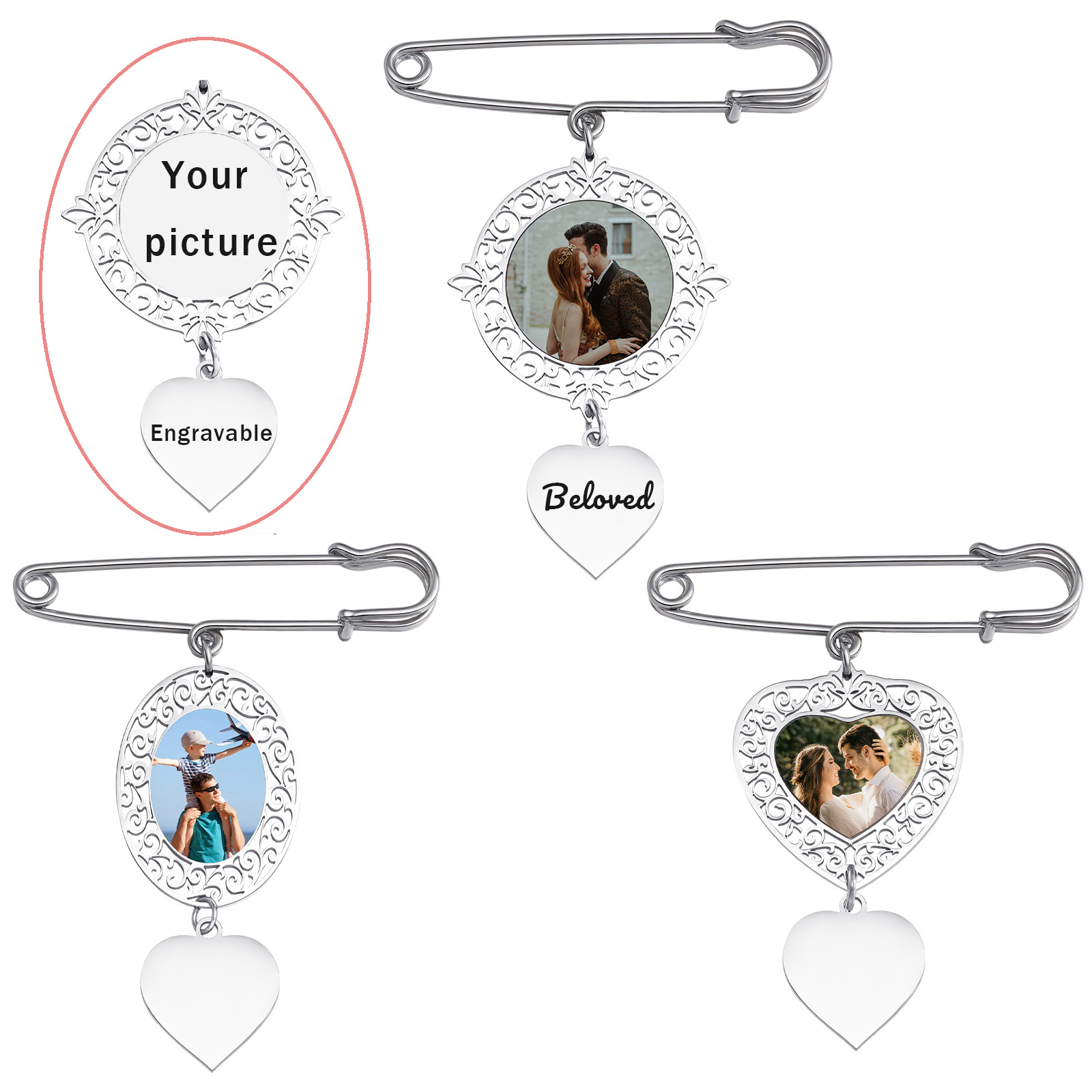 Women Accessories Images - Benutzerdefinierte Bild Abzeichen Broschen Pin DIY