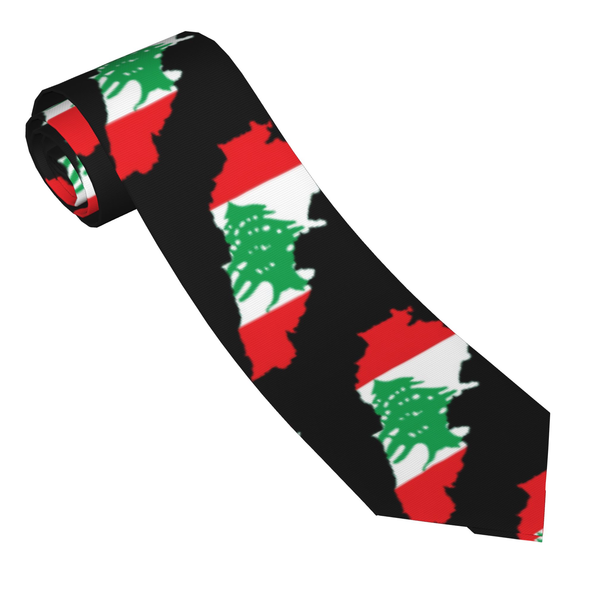 Women Accessories Lebanon - Libanon-Flaggen-Karte Krawatte Individuell Anpassbare DIY-Krawatten Elegante