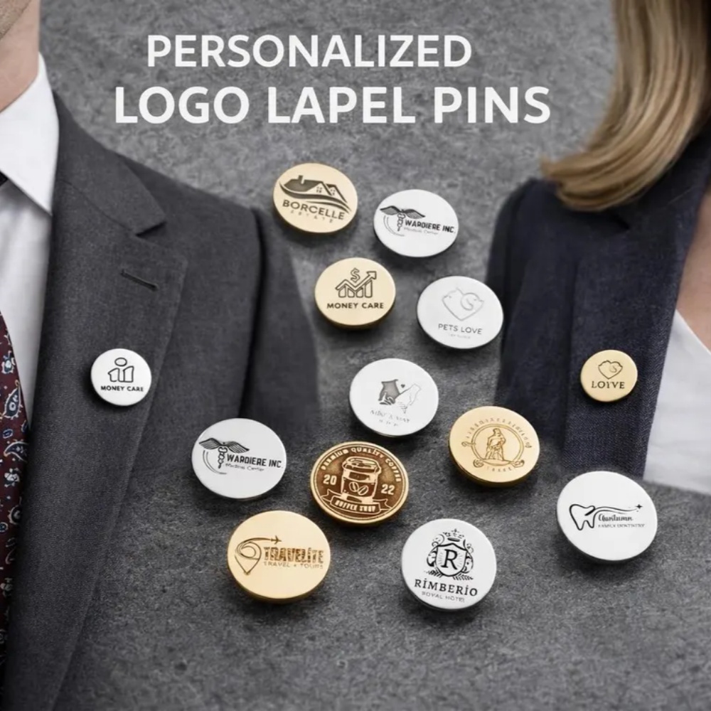Women Accessories Images - 20mm Runde Maßgefertigte Brosche mit Beliebigem