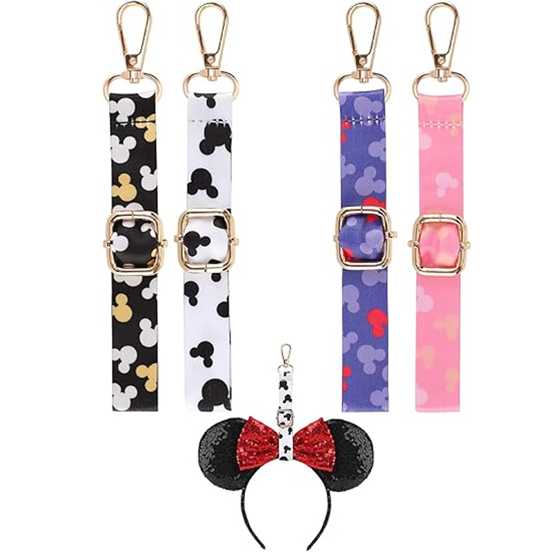 Women Accessories List - Mickey-Maus-Ohrenhalter für Rucksacktaschen, Perlen-Lanyard-Schlüsselanhänger, Reisezubehör, Stirnband,