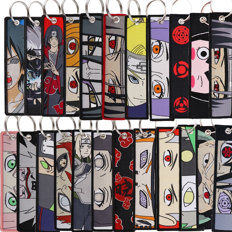 Women Accessories Sale - Anime Naruto Bestickte Schlüsselanhänger Coole Schlüsselanhänger