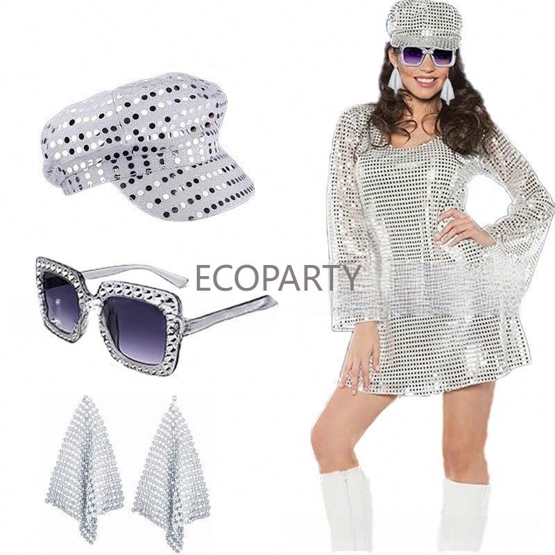 Women'S Accessories In The 70S - 2024 3PCS/5PCS 70er Jahre Disco Kostüm