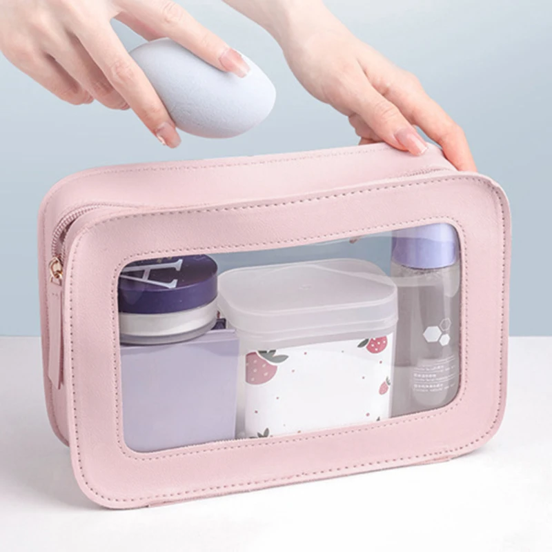Women Accessories List - Frauen PU Make-Up Tasche Reisen Kosmetik