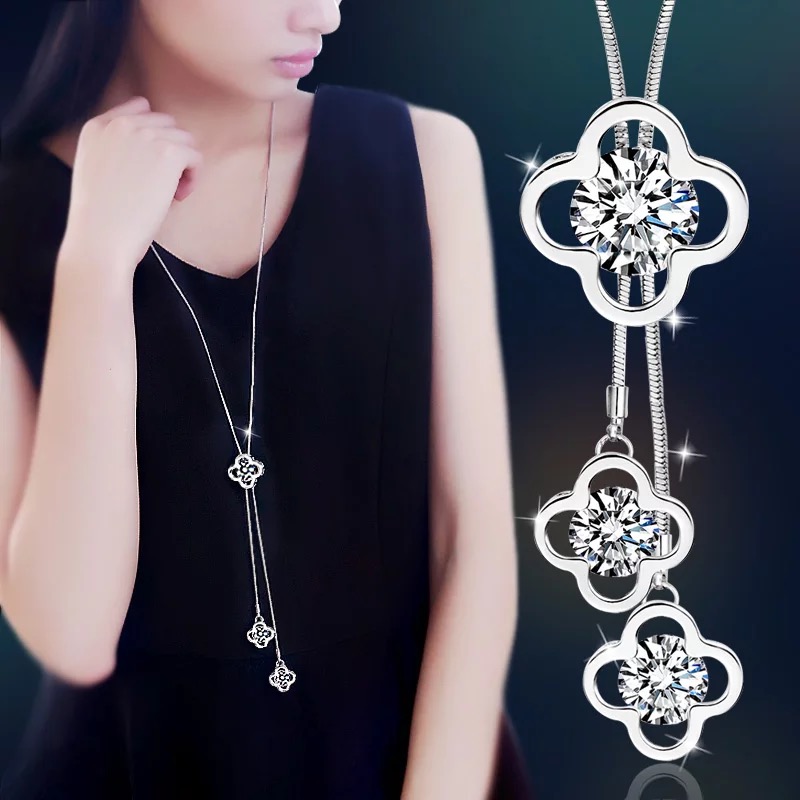 Women Accessories Images - Frauen Anhänger Halsketten Hohle Blätter Blume