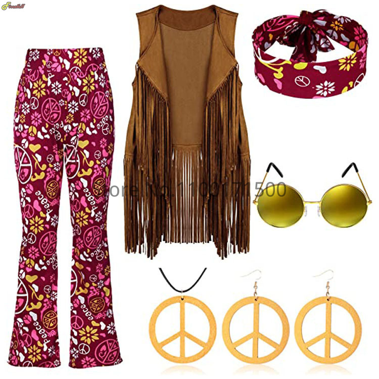 2023 Halloween Hippie Kostüm D – Women'S Accessories In The 70S Bewertung und Preis