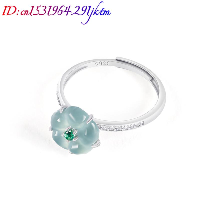 Blaue Burmesische Jadeit-Blume – Women Accessories Gift Bewertung und Preis