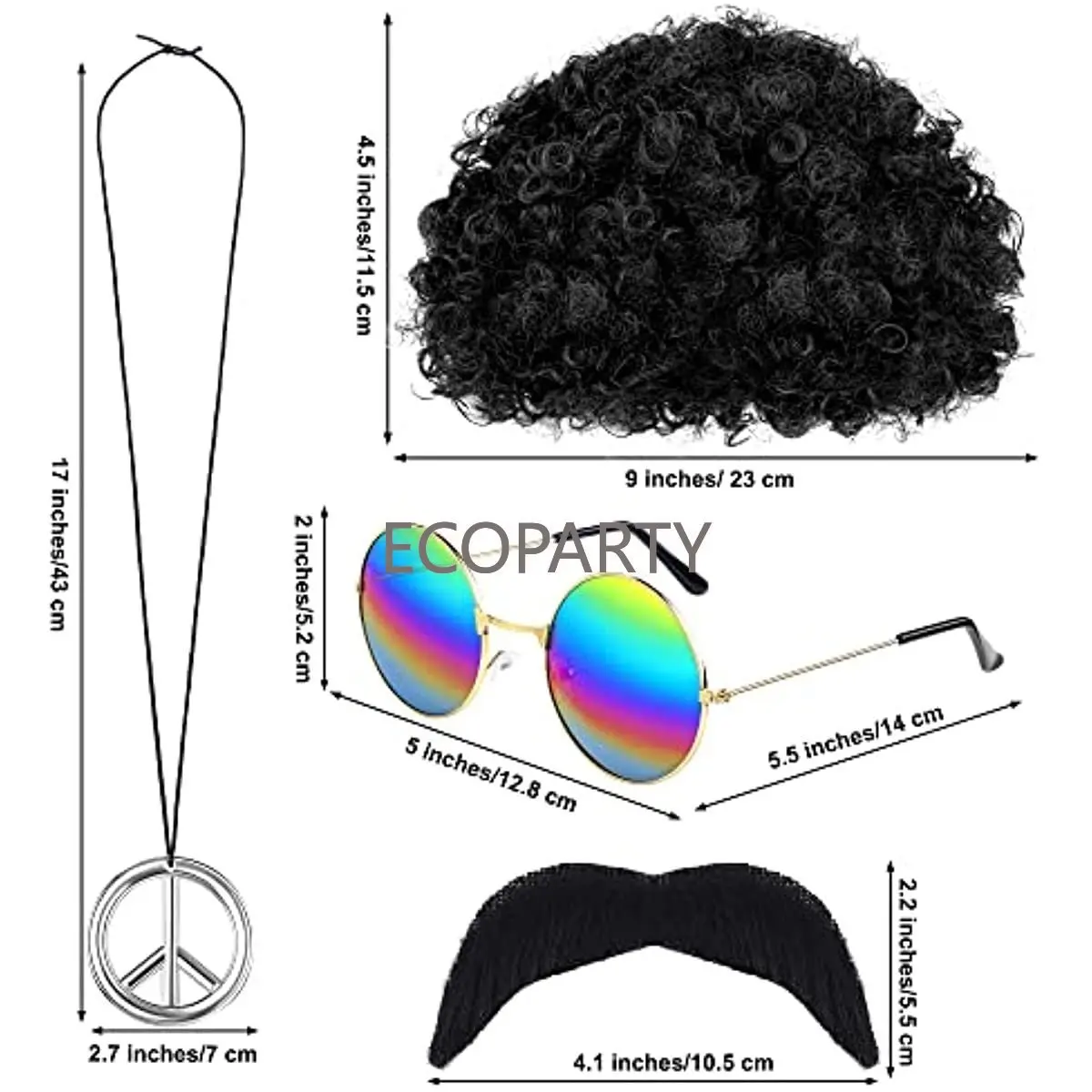 Hippie-Kostüm-Zubehör, 70er-Ja – Women'S Accessories In The 70S Bewertung und Preis