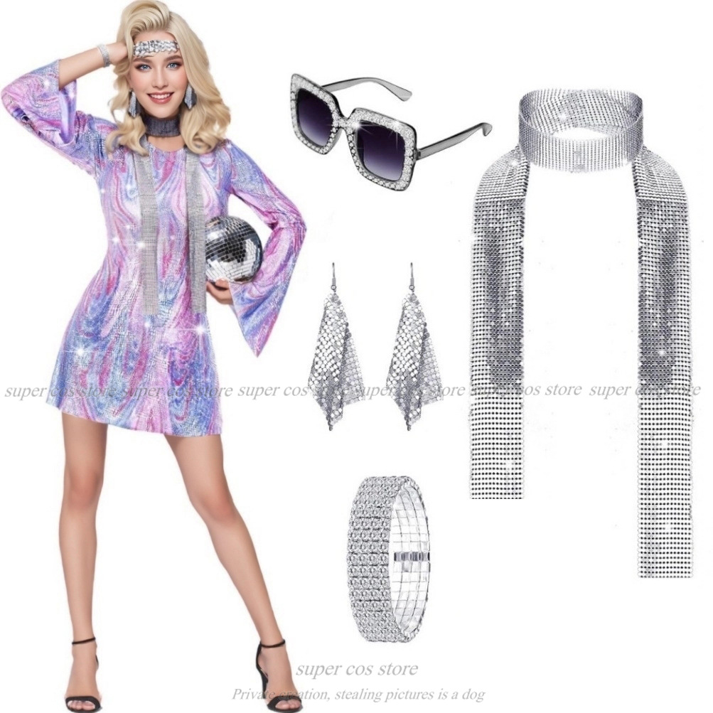 70er Jahre Disco Damen Kostüm  – Women'S Accessories In The 70S Bewertung und Preis